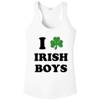 I Love Irish Boy St. Paddy Baby Ireland Hamrock Baby Funny St. Patricks Day Ladies PosiCharge Competitor Racerback Tank