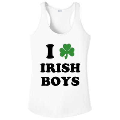 I Love Irish Boy St. Paddy Baby Ireland Hamrock Baby Funny St. Patricks Day Ladies PosiCharge Competitor Racerback Tank