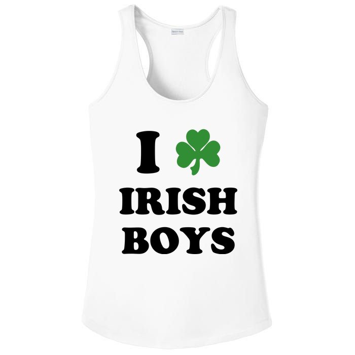 I Love Irish Boy St. Paddy Baby Ireland Hamrock Baby Funny St. Patricks Day Ladies PosiCharge Competitor Racerback Tank