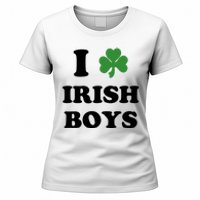 I Love Irish Boy St. Paddy Baby Ireland Hamrock Baby Funny St. Patricks Day Women's T-Shirt