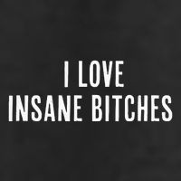I Love Insane Bitches I Am Insane Couple Matching Couple 7 Panel Mesh Trucker Snapback Hat