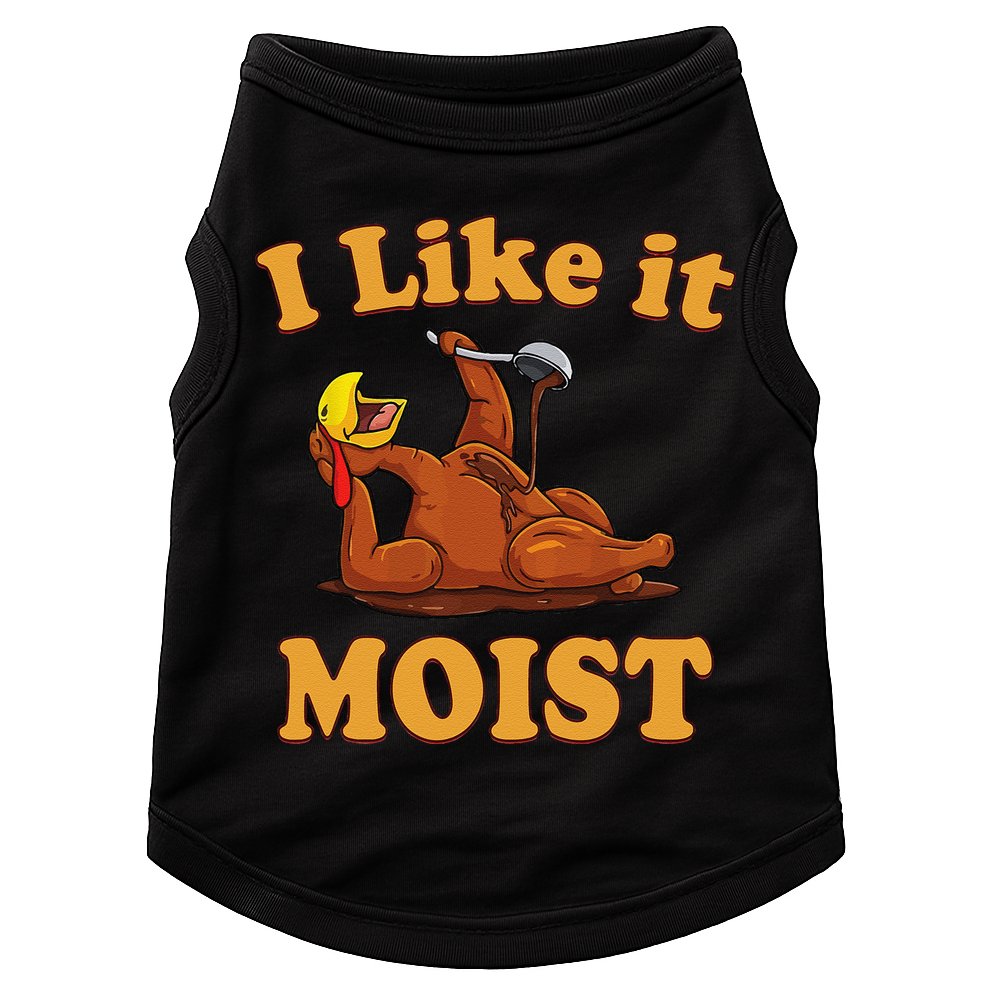 I LIKE IT MOIST Funny Thanksgiving Foods Family Group Set Doggie Tank