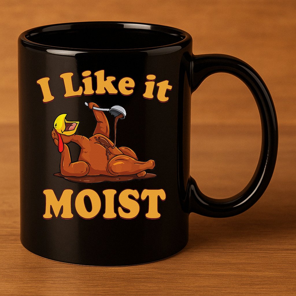 I LIKE IT MOIST Funny Thanksgiving Foods Family Group Set 11oz C Handle Ceramic Mug