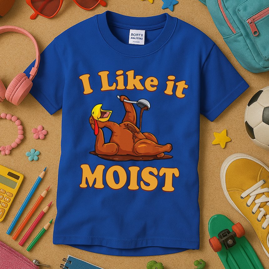 I LIKE IT MOIST Funny Thanksgiving Foods Family Group Set Kids T-Shirt