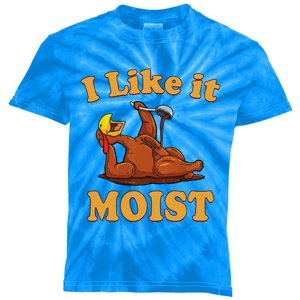 I LIKE IT MOIST Funny Thanksgiving Foods Family Group Set Kids Tie-Dye T-Shirt