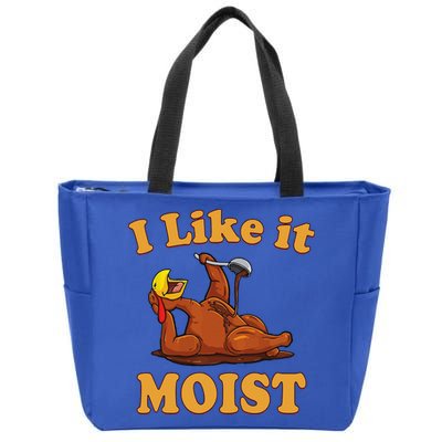 I LIKE IT MOIST Funny Thanksgiving Foods Family Group Set Zip Tote Bag