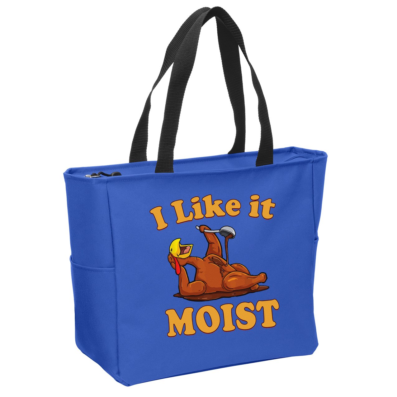 I LIKE IT MOIST Funny Thanksgiving Foods Family Group Set Zip Tote Bag