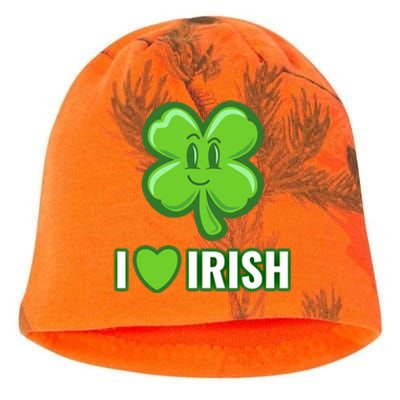 I Love Irish Lucky Clover Gift Kati - Camo Knit Beanie