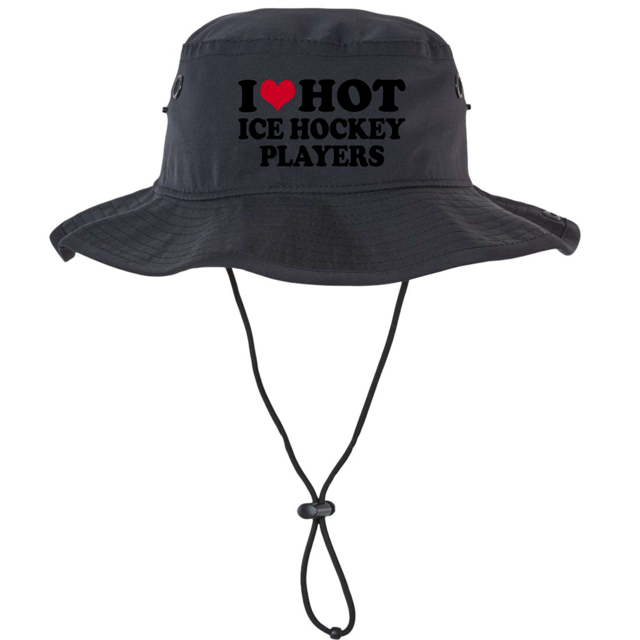 I Love Ice Hockey Players Gift Bucket Hat