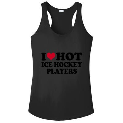 I Love Ice Hockey Players Gift Ladies PosiCharge Competitor Racerback Tank