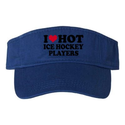 I Love Ice Hockey Players Gift Valucap Bio-Washed Visor