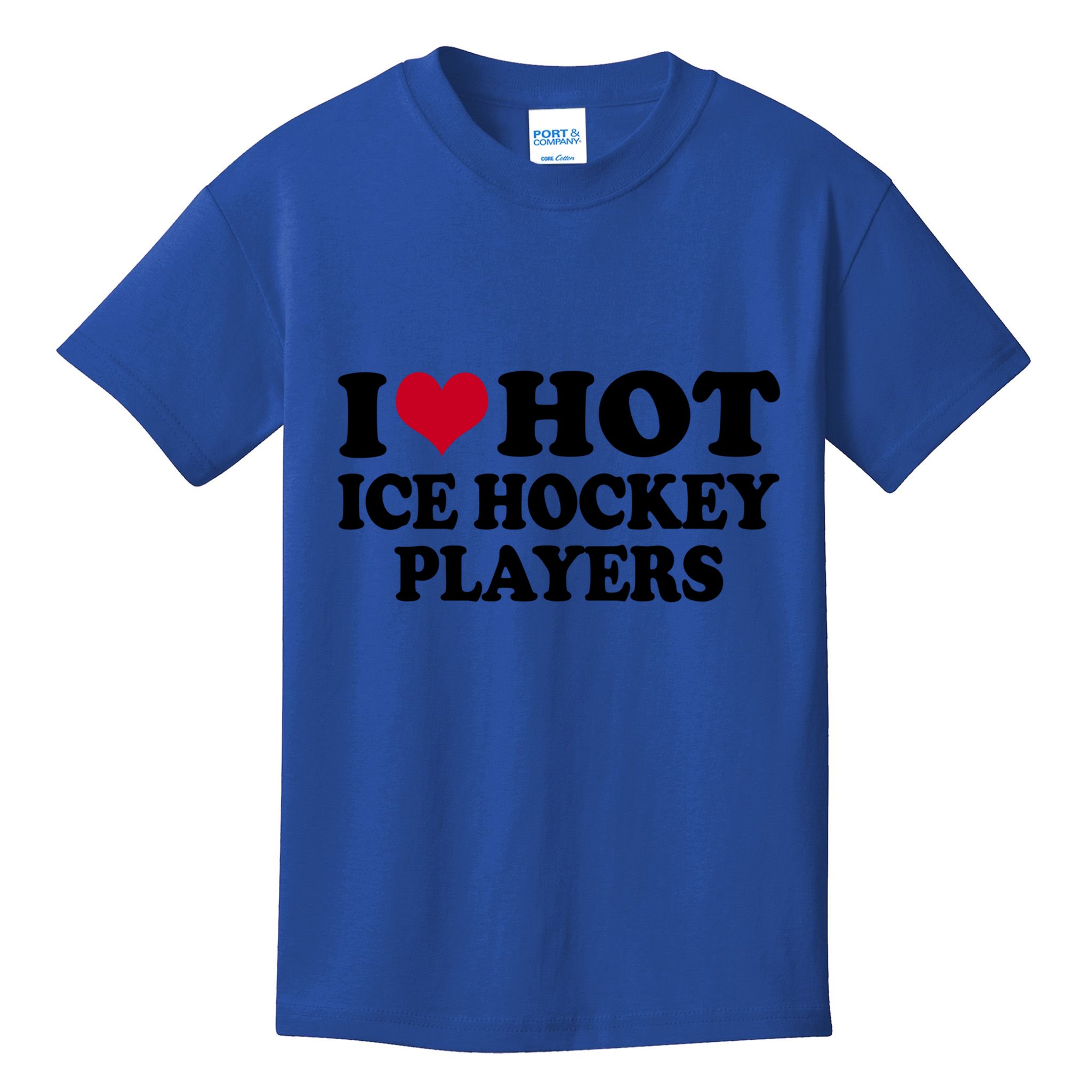 I Love Ice Hockey Players Gift Kids T-Shirt