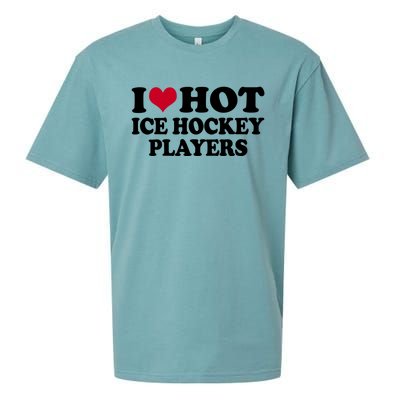 I Love Ice Hockey Players Gift Sueded Cloud Jersey T-Shirt