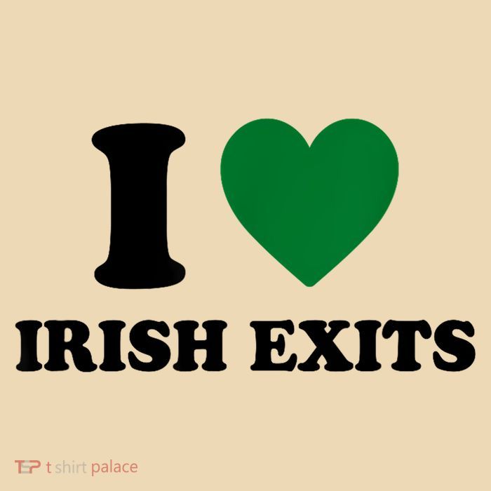 I Love Irish Exits Funny St Patrick's Day Introvert Party Drawstring Bag