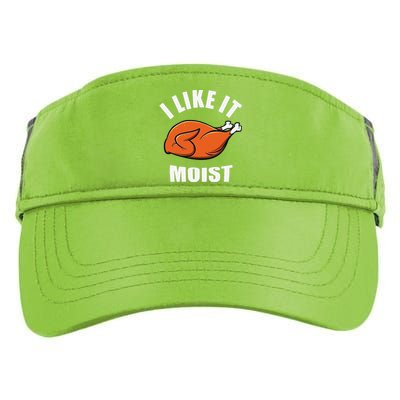 I Like It Moist Funny Thanksgiving Adult Drive Performance Visor