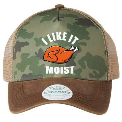 I Like It Moist Funny Thanksgiving Legacy Tie Dye Trucker Hat