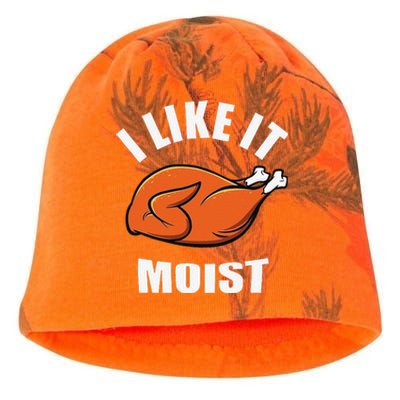 I Like It Moist Funny Thanksgiving Kati - Camo Knit Beanie