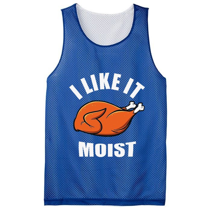 I Like It Moist Funny Thanksgiving Mesh Reversible Basketball Jersey Tank