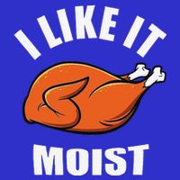 I Like It Moist Funny Thanksgiving Stripe Pom Pom Beanie
