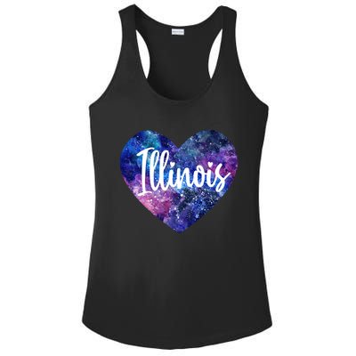 I Love Illinois Usa Cute Gift Ladies PosiCharge Competitor Racerback Tank