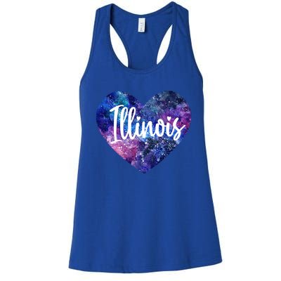 I Love Illinois Usa Cute Gift Women's Racerback Tank