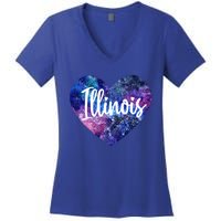 I Love Illinois Usa Cute Gift Women's V-Neck T-Shirt