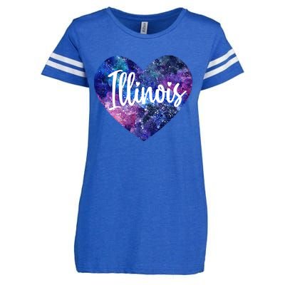 I Love Illinois Usa Cute Gift Enza Ladies Jersey Football T-Shirt