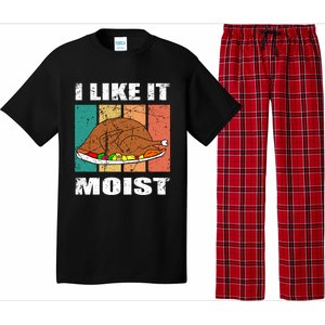 I Like It Moist Throwback Thanksgiving Dinner Family Gift Pajama Set