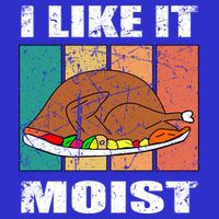 I Like It Moist Throwback Thanksgiving Dinner Family Gift V-Neck T-Shirt