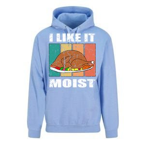 I Like It Moist Throwback Thanksgiving Dinner Family Gift Unisex Surf Hoodie