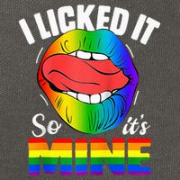 I Licked It So Its Mine Funny Rainbow Lips Funny Lgbt Saying Cotton Canvas Backpack
