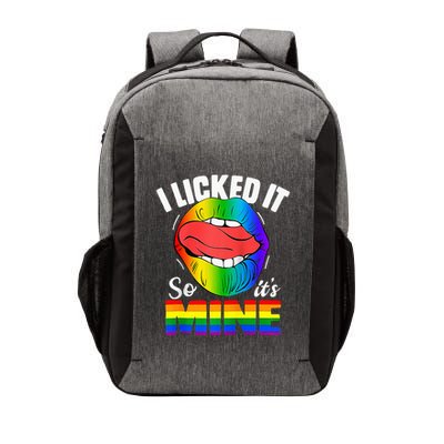 I Licked It So Its Mine Funny Rainbow Lips Funny Lgbt Saying Vector Backpack