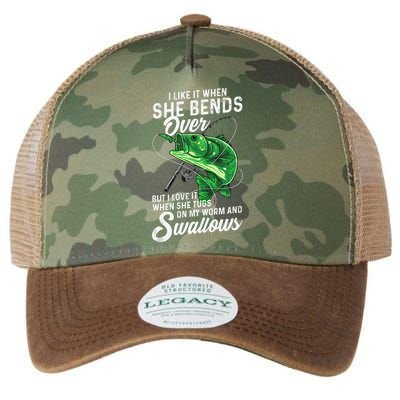 I Like It When She Bends Over Fishing Gifts For Legacy Tie Dye Trucker Hat