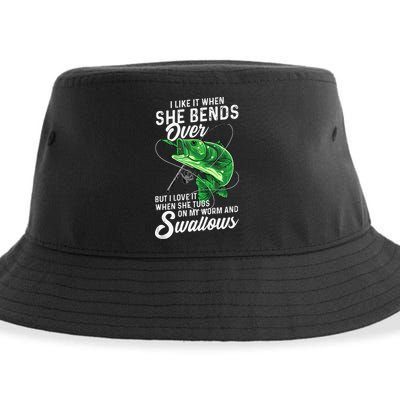 I Like It When She Bends Over Fishing Gifts For Sustainable Bucket Hat