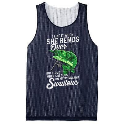 I Like It When She Bends Over Fishing Gifts For Mesh Reversible Basketball Jersey Tank