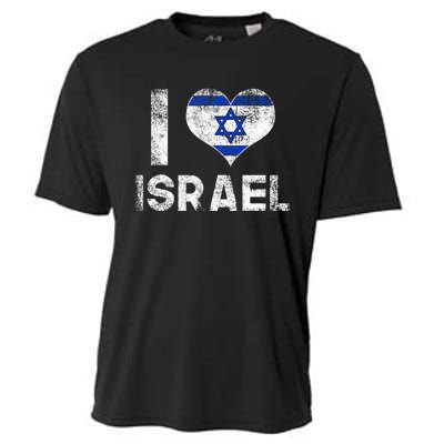 I Love Israel in Hebrew ProIsrael Israeli Cooling Performance Crew T-Shirt