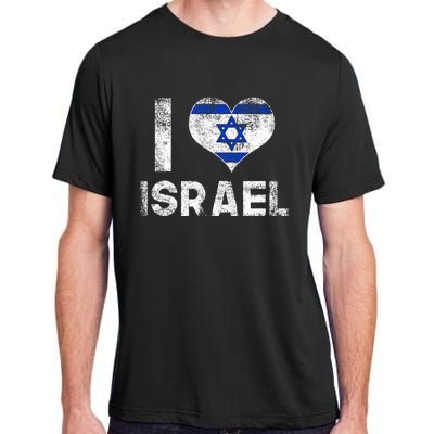 I Love Israel in Hebrew ProIsrael Israeli Adult ChromaSoft Performance T-Shirt