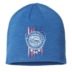 I Love It When She Bends Over Funny Fishing Usa Flag Gift Sustainable Beanie