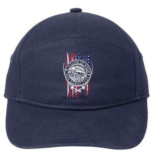 I Love It When She Bends Over Funny Fishing Usa Flag Gift 7-Panel Snapback Hat