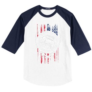 I Love It When She Bends Over Funny Fishing Usa Flag Gift Baseball Sleeve Shirt