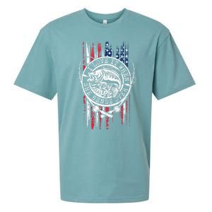 I Love It When She Bends Over Funny Fishing Usa Flag Gift Sueded Cloud Jersey T-Shirt