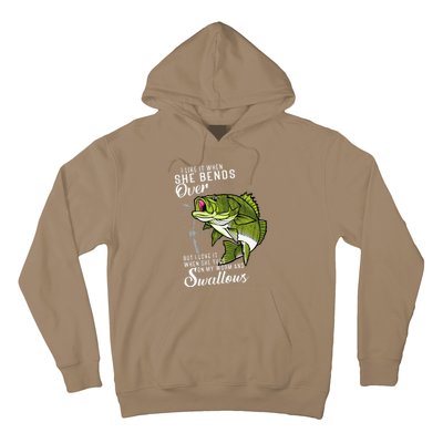 I Like It When She Bends Over Funny Fishing Father's Day Hoodie