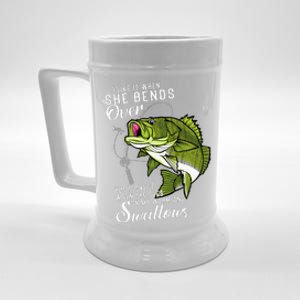 I Like It When She Bends Over Funny Fishing Father's Day Beer Stein