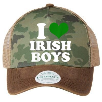 I Love Irish Boy St. Paddy Funny St. Patricks Day Legacy Tie Dye Trucker Hat