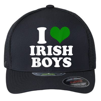 I Love Irish Boy St. Paddy Funny St. Patricks Day Flexfit Unipanel Trucker Cap