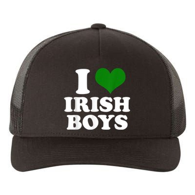 I Love Irish Boy St. Paddy Funny St. Patricks Day Yupoong Adult 5-Panel Trucker Hat