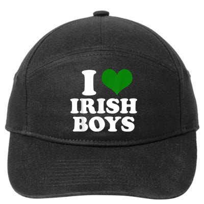 I Love Irish Boy St. Paddy Funny St. Patricks Day 7-Panel Snapback Hat