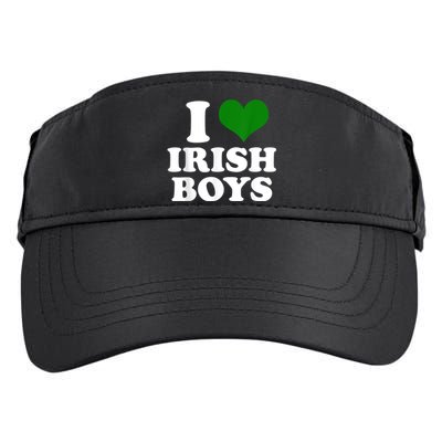 I Love Irish Boy St. Paddy Funny St. Patricks Day Adult Drive Performance Visor