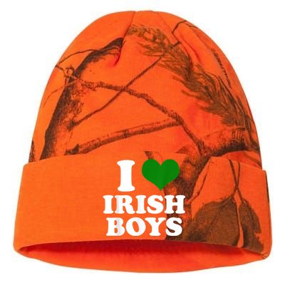 I Love Irish Boy St. Paddy Funny St. Patricks Day Kati Licensed 12" Camo Beanie