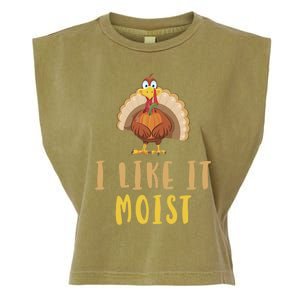 I Like It Moist Turkey Thanksgiving Funny Gift Garment-Dyed Women's Muscle Tee